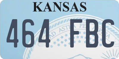 KS license plate 464FBC