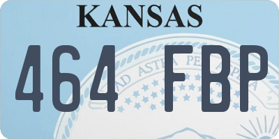KS license plate 464FBP