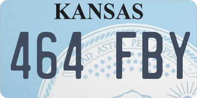 KS license plate 464FBY