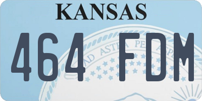KS license plate 464FDM
