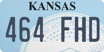 KS license plate 464FHD