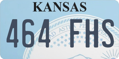 KS license plate 464FHS