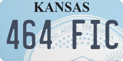 KS license plate 464FIC