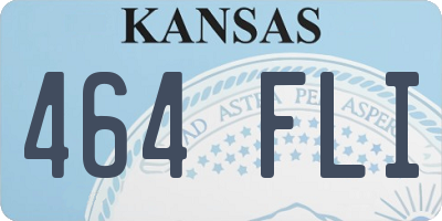 KS license plate 464FLI