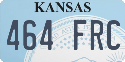 KS license plate 464FRC