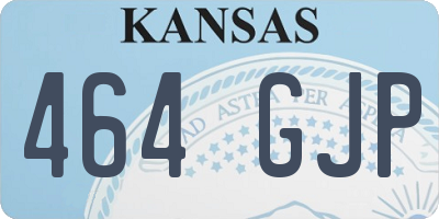 KS license plate 464GJP