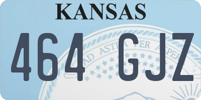 KS license plate 464GJZ