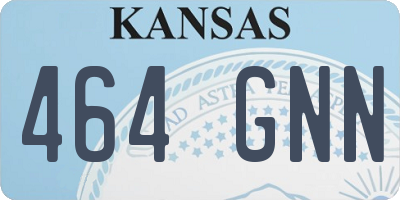KS license plate 464GNN