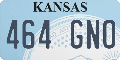 KS license plate 464GNO