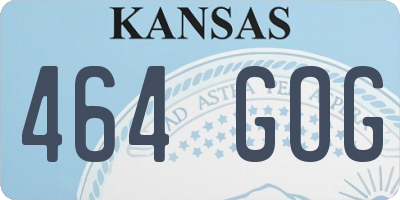 KS license plate 464GOG