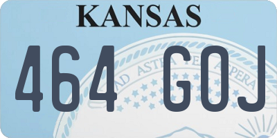 KS license plate 464GOJ