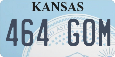 KS license plate 464GOM