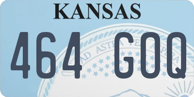 KS license plate 464GOQ