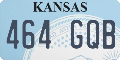 KS license plate 464GQB