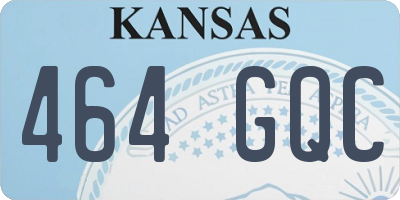 KS license plate 464GQC