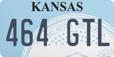 KS license plate 464GTL