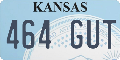 KS license plate 464GUT