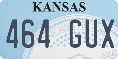 KS license plate 464GUX