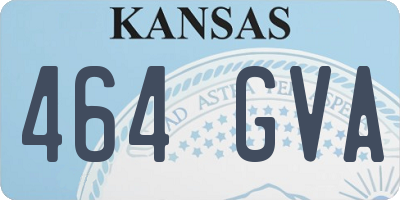 KS license plate 464GVA