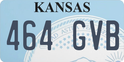 KS license plate 464GVB