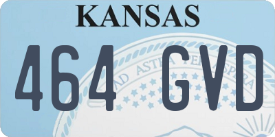 KS license plate 464GVD