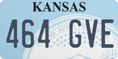 KS license plate 464GVE