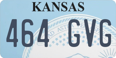 KS license plate 464GVG