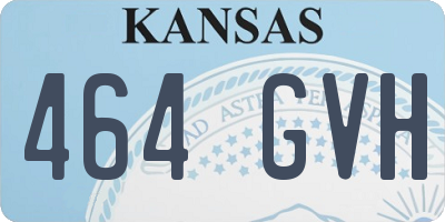 KS license plate 464GVH