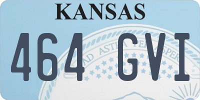 KS license plate 464GVI