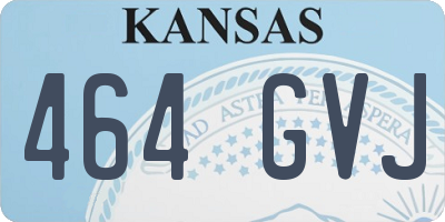 KS license plate 464GVJ