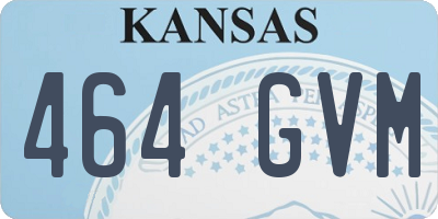 KS license plate 464GVM