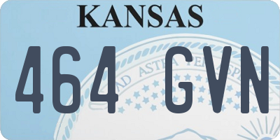 KS license plate 464GVN