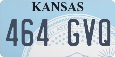 KS license plate 464GVQ