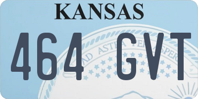 KS license plate 464GVT