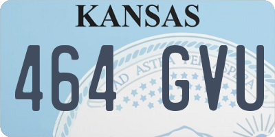 KS license plate 464GVU