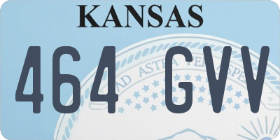 KS license plate 464GVV