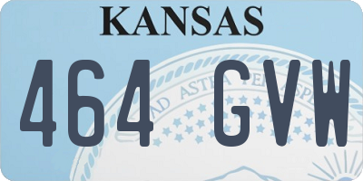 KS license plate 464GVW