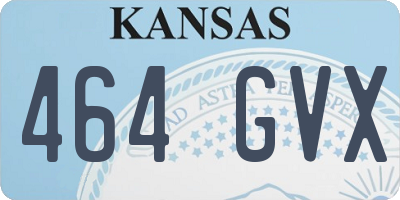 KS license plate 464GVX