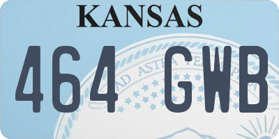 KS license plate 464GWB