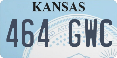 KS license plate 464GWC