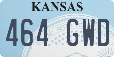 KS license plate 464GWD