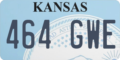 KS license plate 464GWE