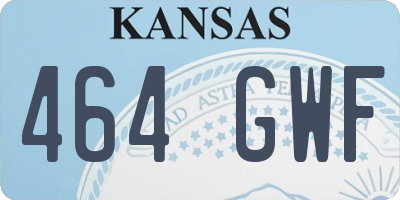 KS license plate 464GWF