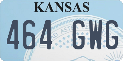 KS license plate 464GWG