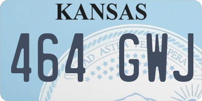 KS license plate 464GWJ