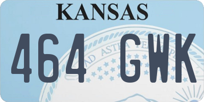 KS license plate 464GWK