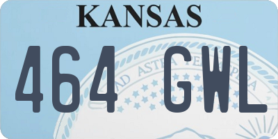 KS license plate 464GWL