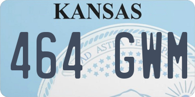KS license plate 464GWM