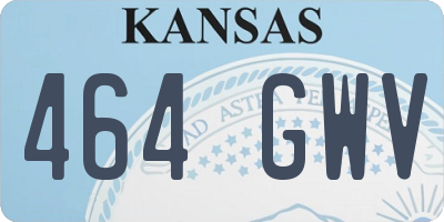 KS license plate 464GWV