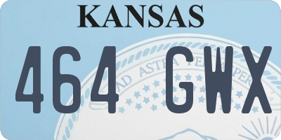 KS license plate 464GWX